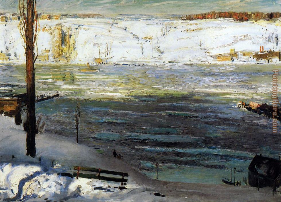 Floating Ice painting - George Bellows Floating Ice art painting